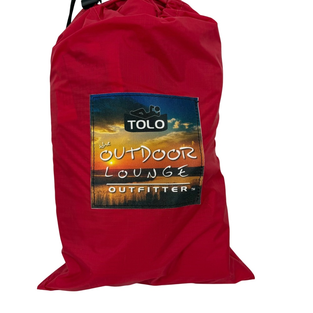 TOLO Inflatable Lounger Unisex OS Red Ripstop Nylon Outdoor Air Sofa Bag
